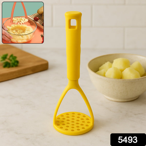 Kitchen Food Masher | Heavy Duty Masher for Fruits, Veggies & Potatoes | Soft Grip Handle (1 Pc)